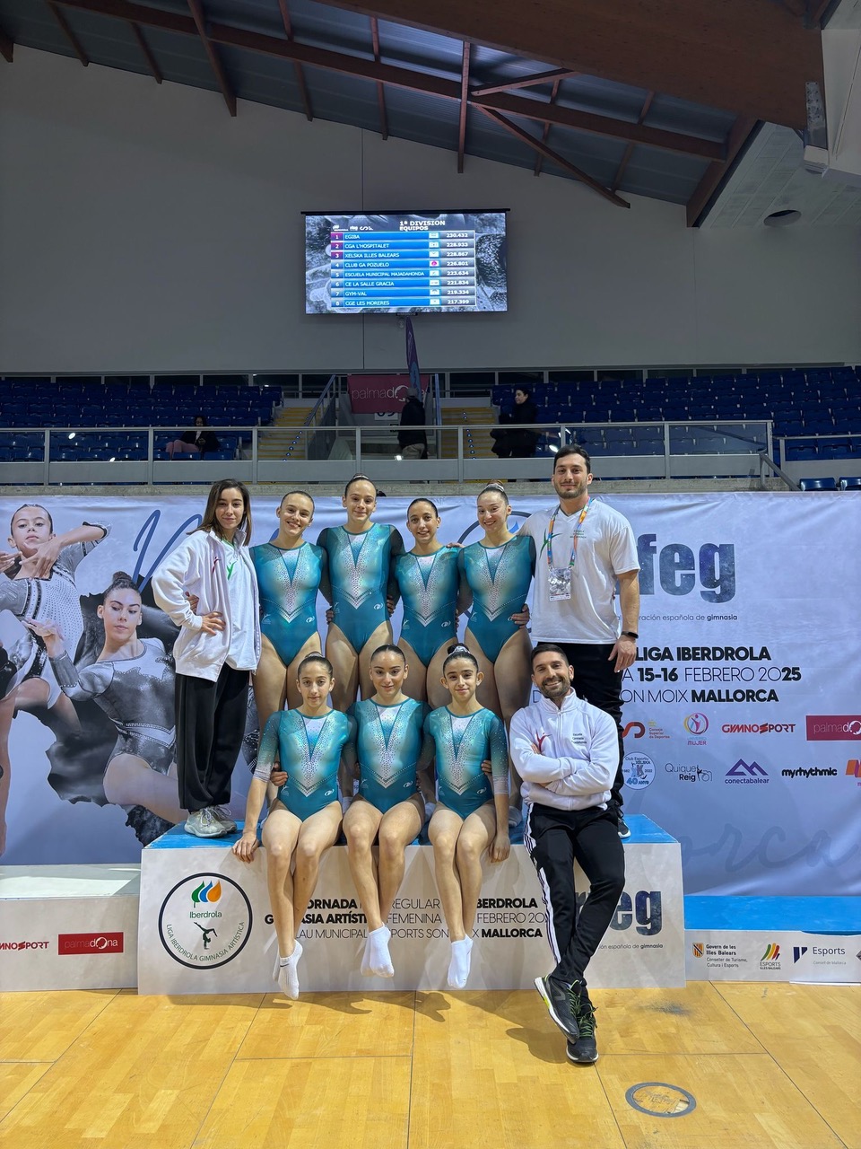 Éxito de la escuela de gimnasia Majadahonda en la primera jornada de la máxima categoría de la liga iberdrola